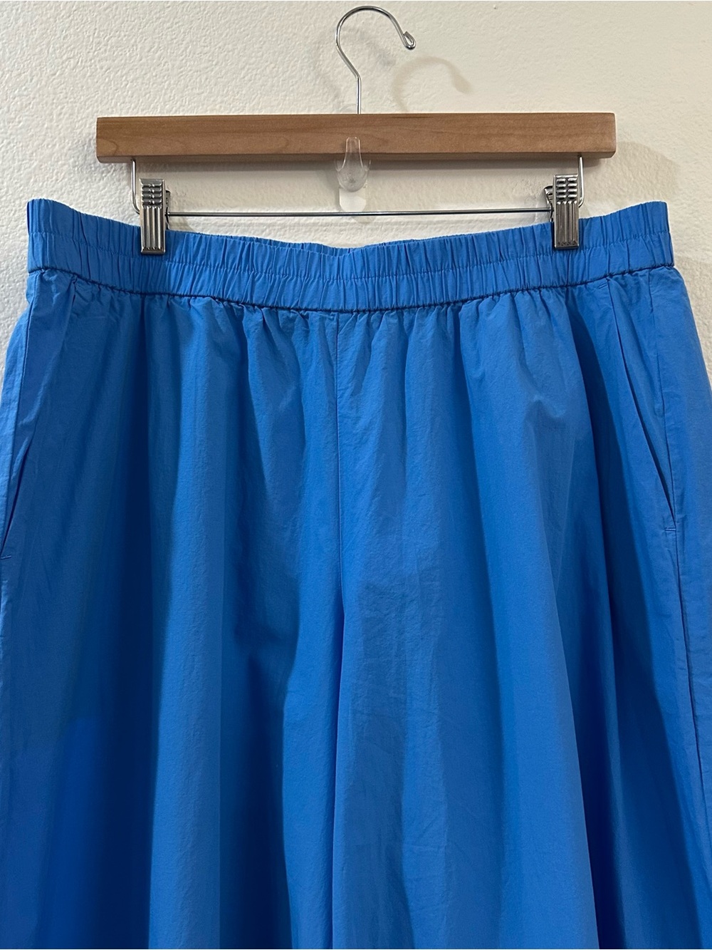 Eileen Fisher Washed Organic Cotton Poplin Skirt Pant in Calypso Size M Wide Leg - Picture 6 of 12